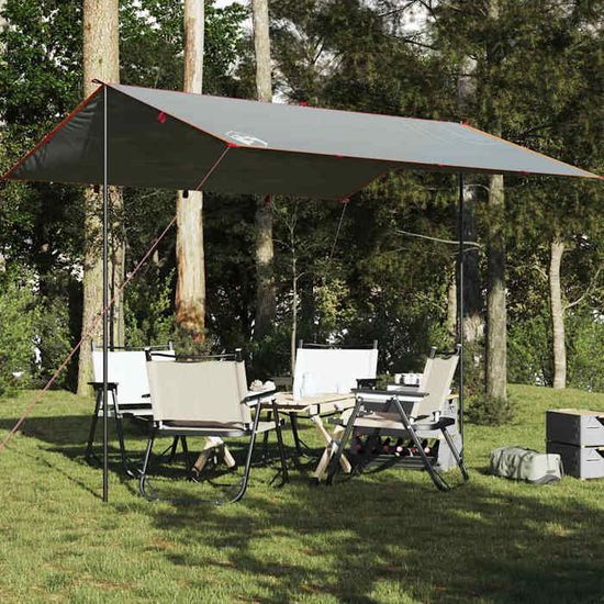 Bâche De Camping VidaXL - Imperméable, Légère, Avec œillets, Sac De Transport Inclus