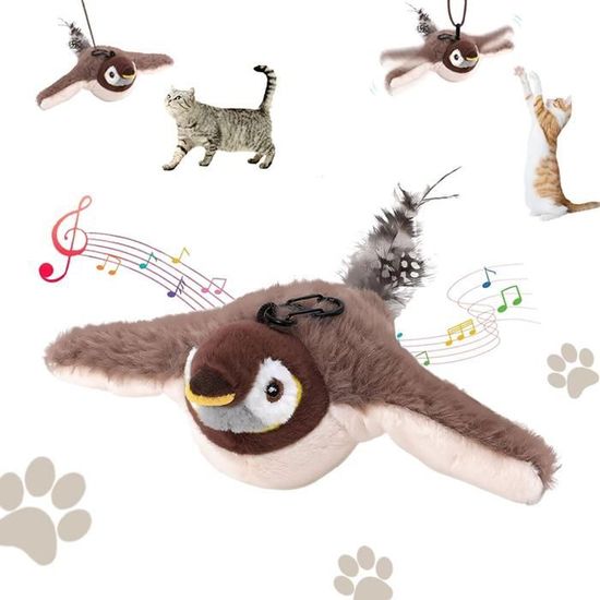 Jouet Oiseau Volant Pour Chat – Rechargeable Avec Son – Jouet Interactif Stimulant Pour Chaton Et Adulte - 10