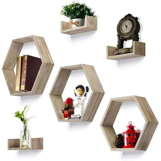 Harbour Housewares 6X Gris 60cm Étagères Murales