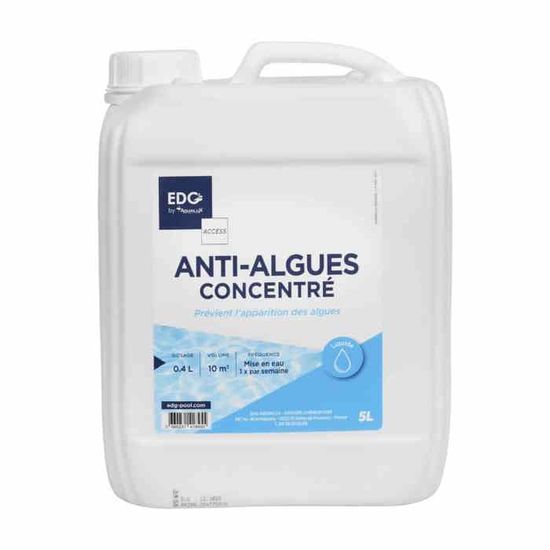 Produit Hivernage Piscine EDG 5L - Anti-Algues Et Anti-Dépôts - Compatible Tout Traitement - Pour Réouverture Facile