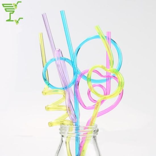 20pcs pailles à boire réutilisables colorées pailles folles pailles en  plastique virevoltantes boucles compatibles avec les enfants, les fêtes,  les carnavals, le plaisir