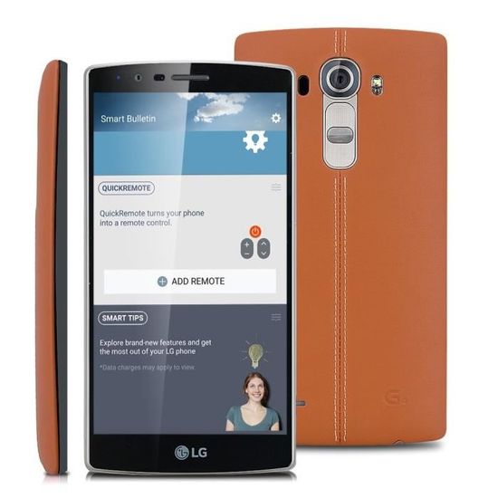 5.5" LG G4 H818P 5.5 "4G Smartphone Déloqué Coque Cuir 3Go RAM + 32GB ROM Portable Hexa-core Quad HD