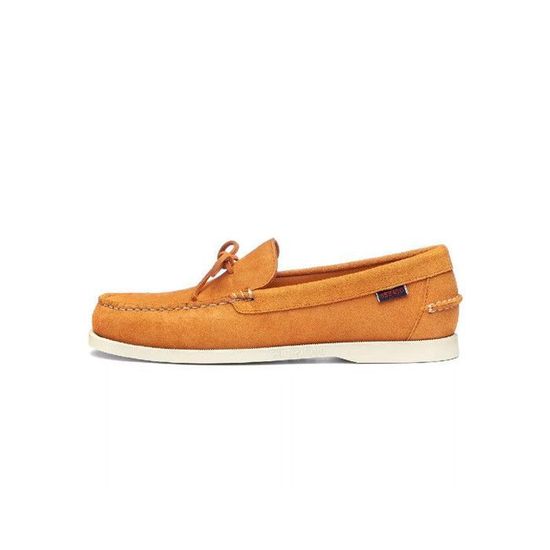 Chaussure bateau Sebago DOCKSIDES SCHOODIC BEAT OUT Orange Cdiscount