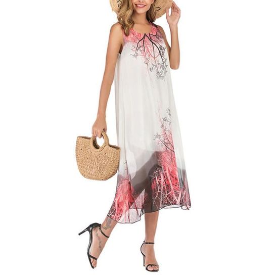 Robe,Robe Longue De Plage Pour Femmes,été élégante,Sexy,imprimé Fleurs