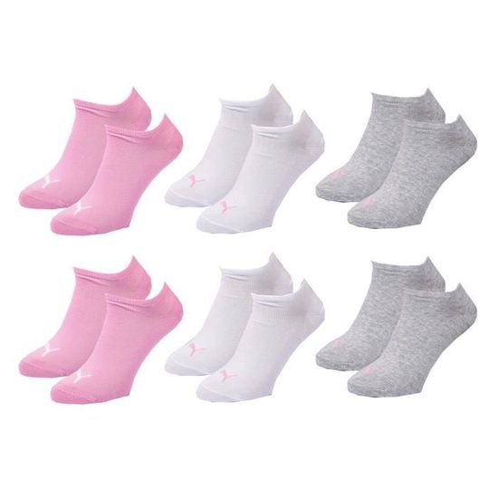 Chaussettes SPORT Femme PUMA SNEAKER Tige Courte Pack de 6 Paires SNEAKER 395 Pack de 6 paires sneaker 395 Cdiscount Pret a Porter