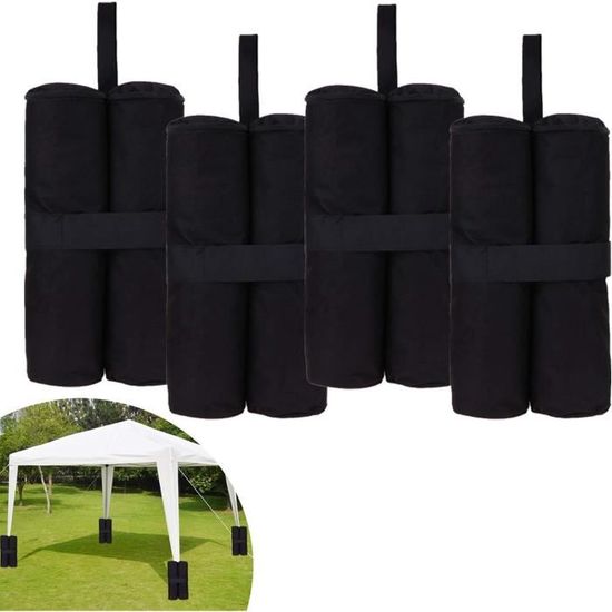 Lot De 4 Sacs De Lestage Tonnelle 800D - Double Couture - Pour Auvent, Tente, Parasol