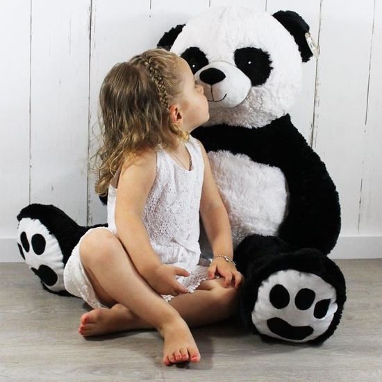Peluche Panda Géant - 100 cm - Très Réaliste et Doux au toucher