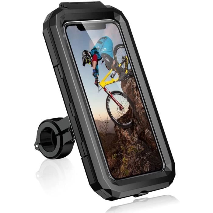 Support Téléphone Moto Etanche 360°Rotatable Anti-Vibrations Porte Telephone  Moto avec Housse de Pluie ID Tactile Sensible Sup[8] - Cdiscount Téléphonie