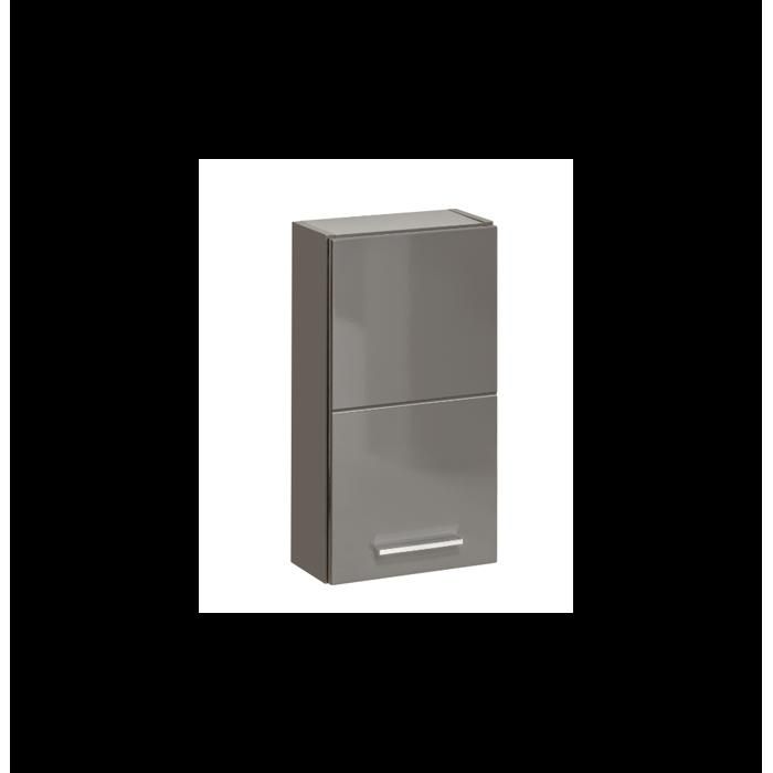 Meuble haut mural - 30 x 15 x 55 cm - Twist Gray Gris