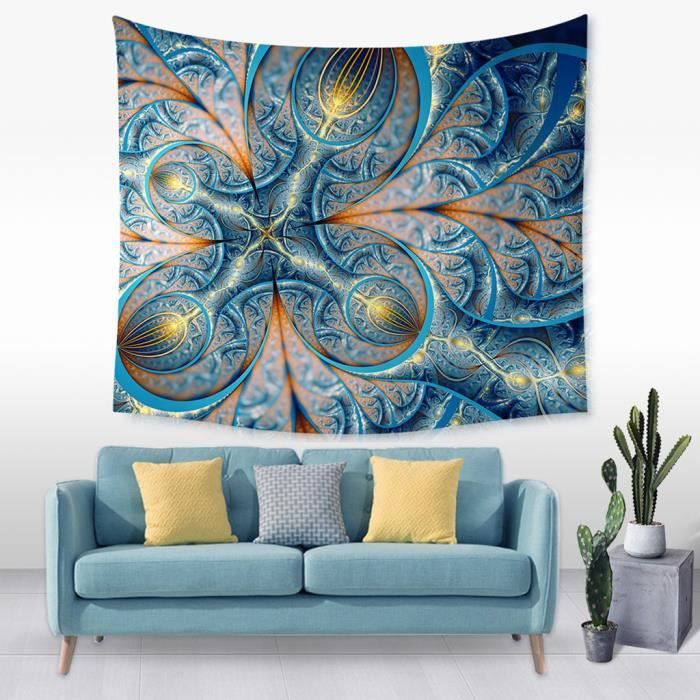 Imprimer coloré tapisserie Art de mur de pièce Hanging Tapisserie Art Nature Décoration d'intérieur ZZD90329006B