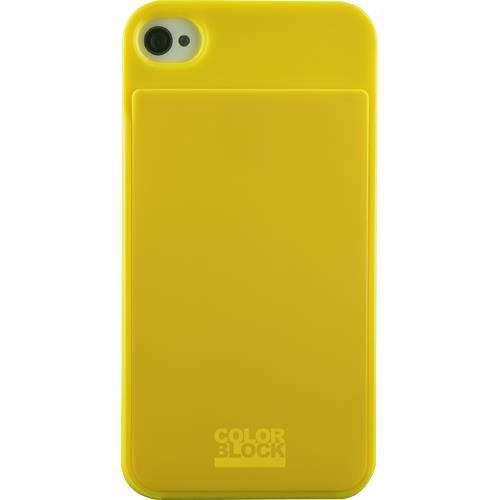 COLORBLOCK Coque porte carte Iphone 4 / 4S - Jaune