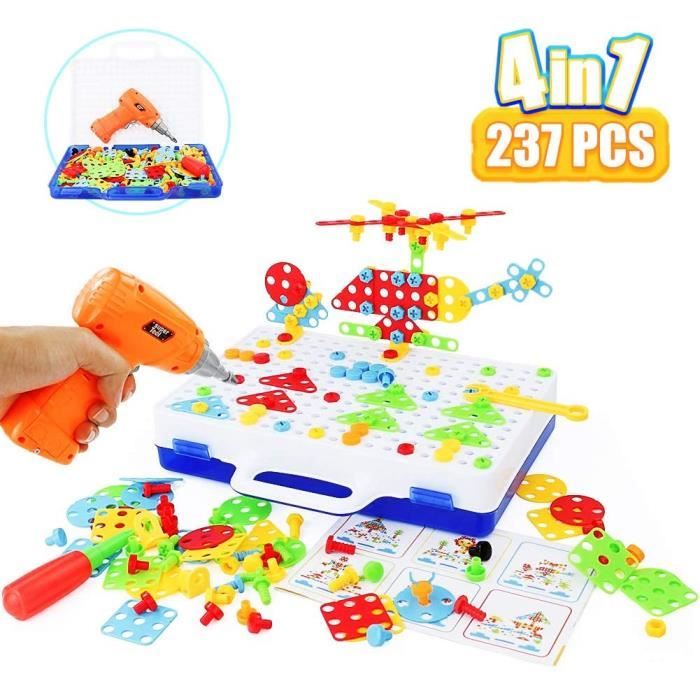 Jeux de construction Symiu Jeux de Construction Kit Mosaique Enfant Jeux - 3D Puzzle Educatif Montessori Assemblage avec 52969