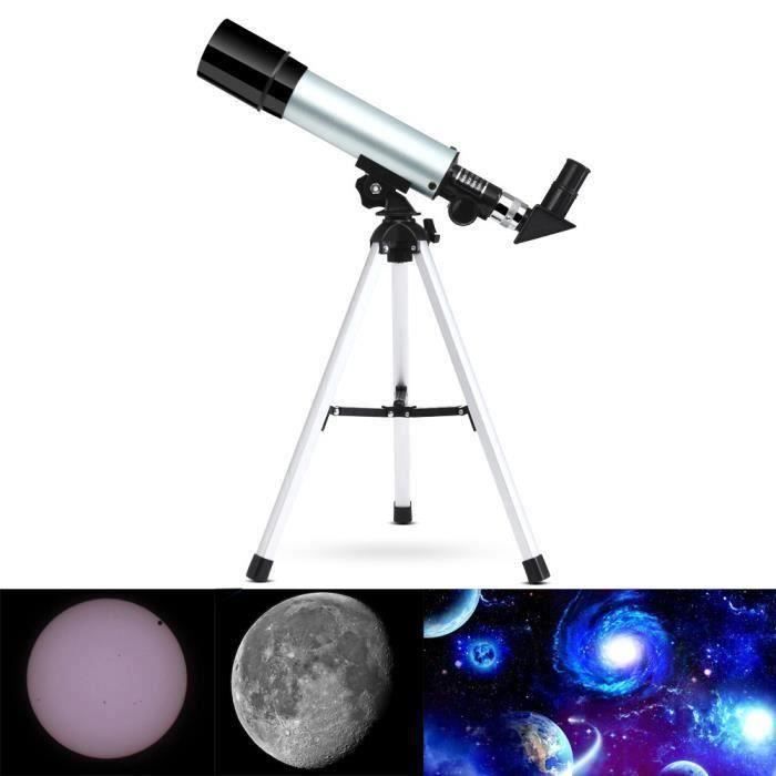 Télescope,360x50 Télescope Lunette Terrestre et Astronomique-Pour les Enfants Observation des Etoiles Lune Oiseaux meilleurs D01713