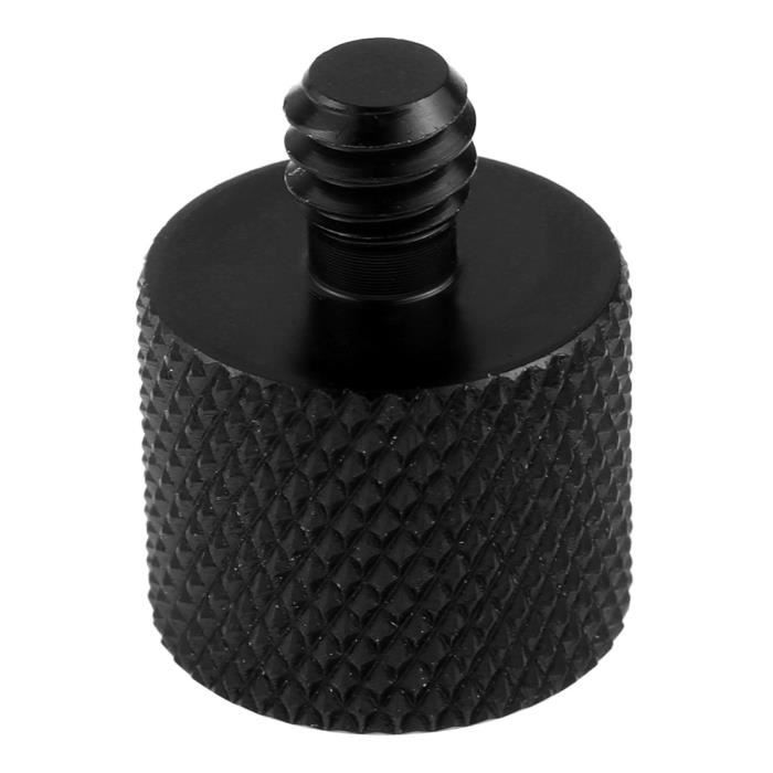 Convertisseur à vis 3 / 8in femelle à 1 / 4in adaptateur de filetage mâle pour trépied monopode caméra photo photographie Noir