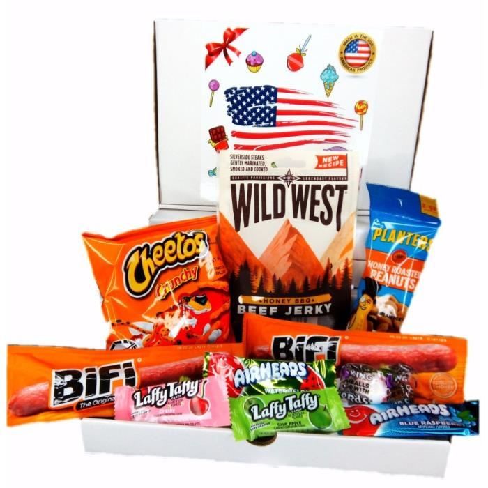 PACK SUCRÉ SALÉ snacks bonbon americain import etats unis box pas cher kit melange confiserie friandises americains bonbons