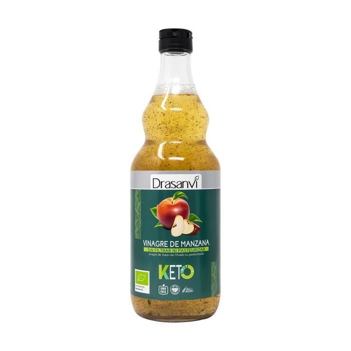 DRASANVI - Vinaigre de cidre de pomme non filtré Bio Keto 750 ml de huile