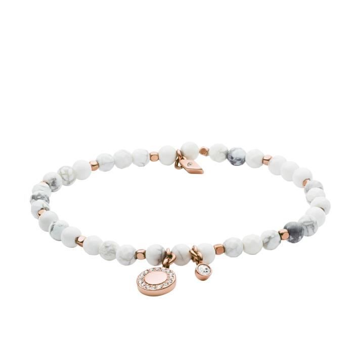 Bracelet Fossil en Howlite blanche marbrée JA6934791