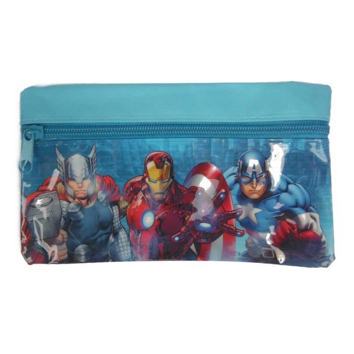 Trousse enfant Avengers Disney toilette zip bleu