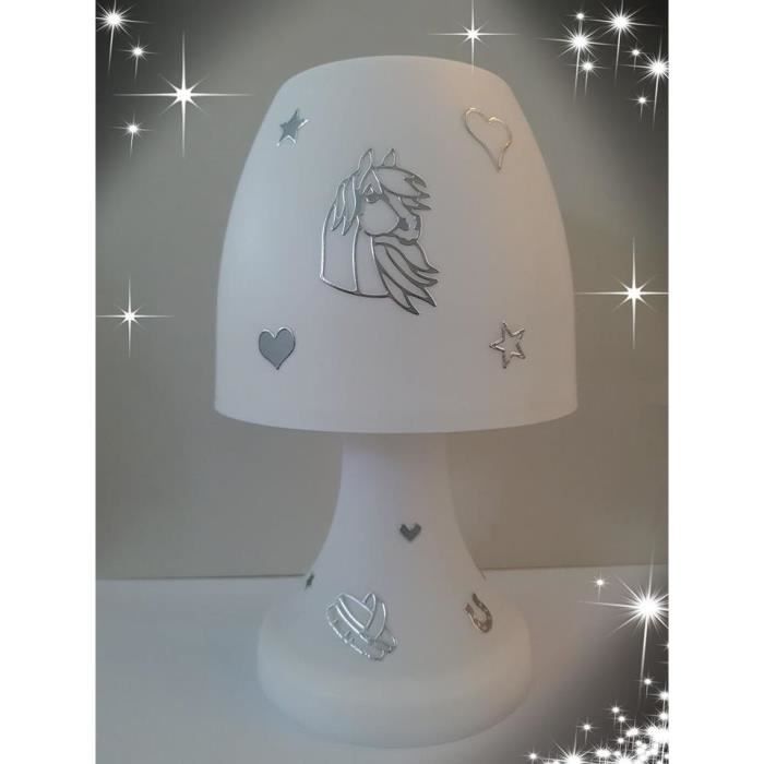 LAMPE VEILLEUSE PVC A PILE CHEVAL PERSONNALISABLE