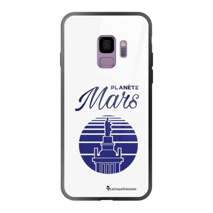 Coque en verre trempé Samsung Galaxy S9 Planète Mars Ecriture Tendance et Design La Coque Francaise.