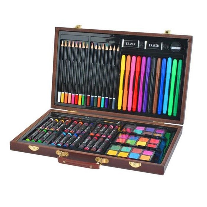 Mallette crayons coloriage coffret à dessin 81 pièces