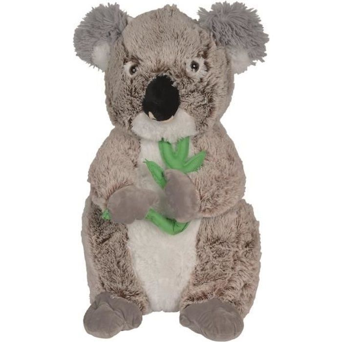 Grande Peluche : Koala Sam Gris et Blanc Assis 60cm - Peluche Geante Nicotoy