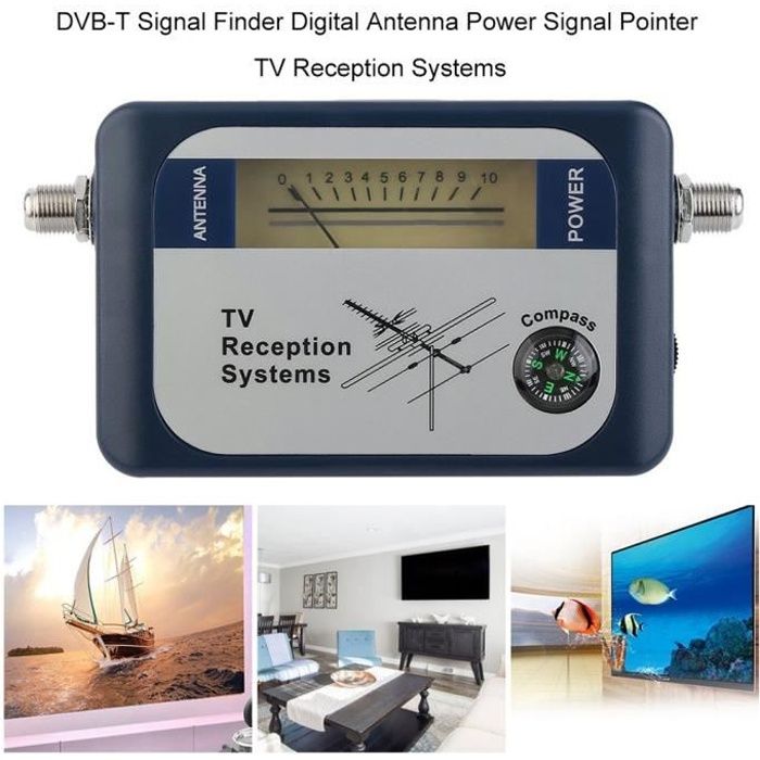 Pointeur de signal d'alimentation d'antenne numérique, recherche de signaux DVB-T, Systèmes de réception TV