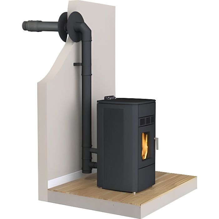 Kit conduit Ventouse ou sortie façade pour Poêles à granulés