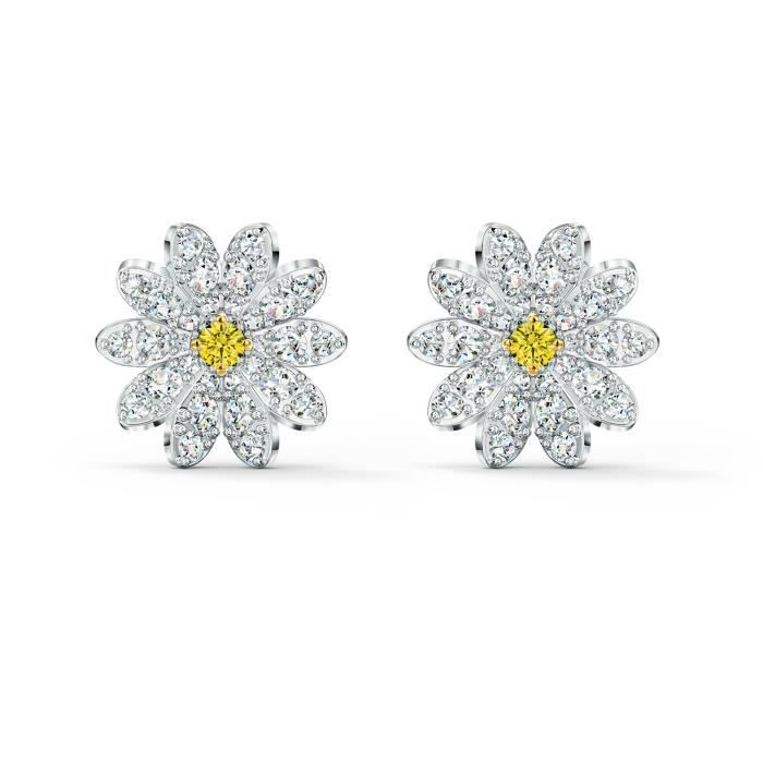 Boucles d'Oreilles femme - SWAROVSKI - Clous d'oreilles Swarovski Eternal Flower - Couleur de la matière:Blanc
