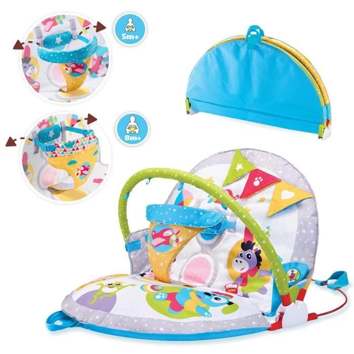 Tapis D'Éveil - Yookidoo - Modèle Gymotion - 0-12 mois - Lay To Sit Up Play
