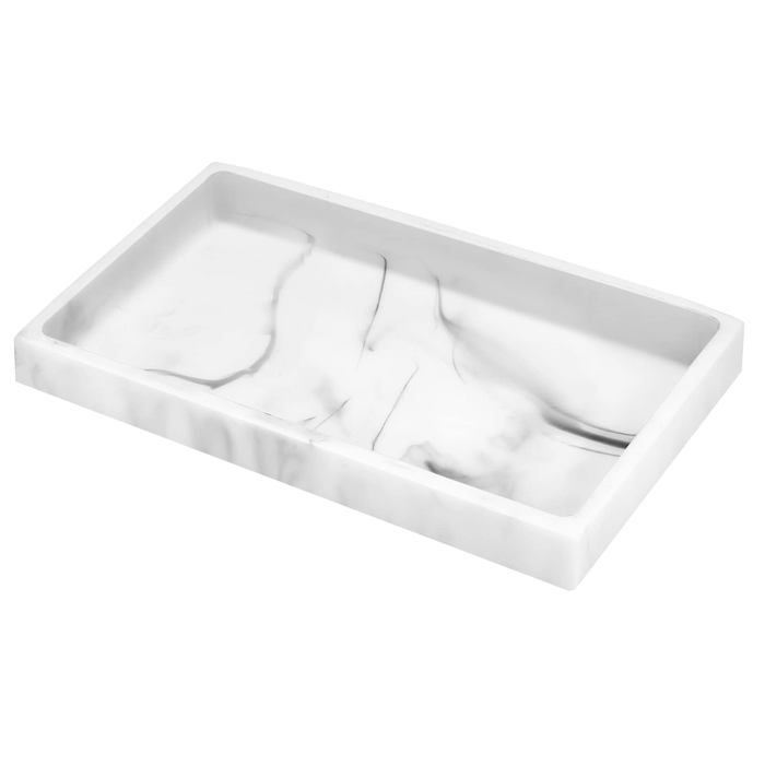 Desserte de salle de bain Luxspire en résine blanche 255x155x2 cm étanche