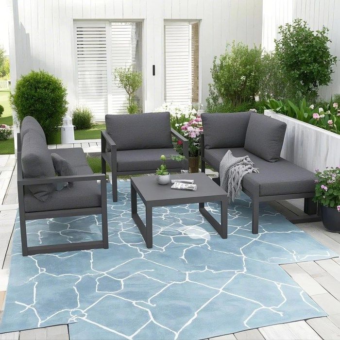 Ensemble de salon de jardin Salon de Jardin Bas canapés