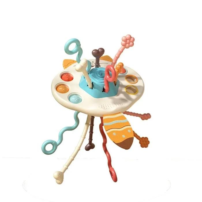 Jouet dactivité de développement de laçage en Silicone jouet éducatif sensoriel Montessori pour bébés de 1 à 2 ans