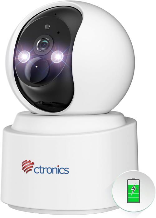 WiFi et Batterie- 25K 4MP Caméra Surveillance WiFi Interieur sans