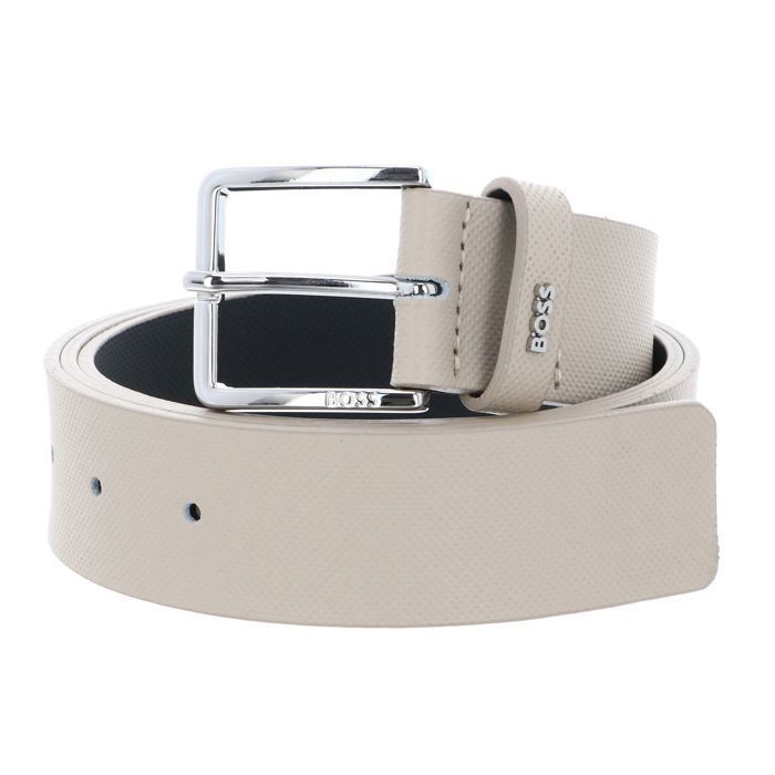 BOSS Ceinture beige en cuir pour homme - Ther-BOSS-Piq_Sz35 Belt 307176 ...
