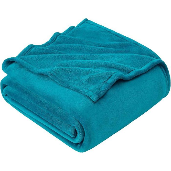 Couverture Plaid en Peluche Loup Blanc Et Bleu Jeté De Canapé en