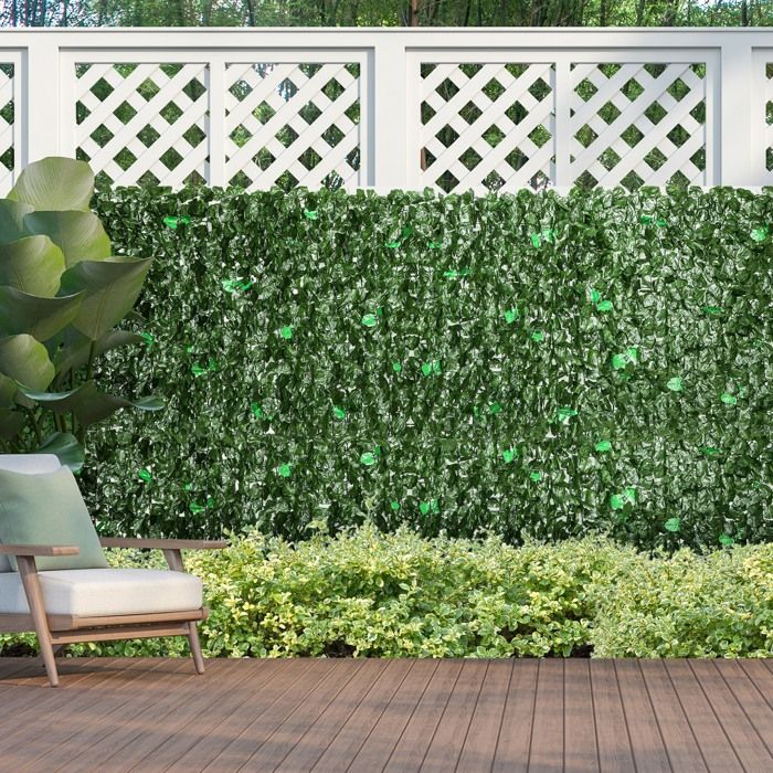 Haie Artificiel Brise-Vue décoration Rouleau 3L x 1H m Feuillage ...
