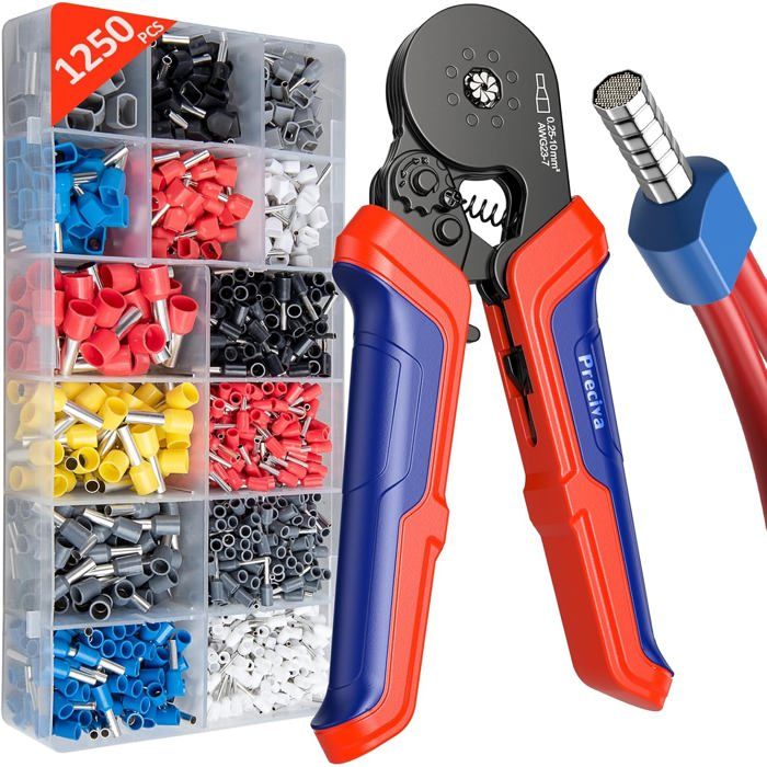 Pince à sertir pour cosses électriques isolées 0,50-6,00 mm²