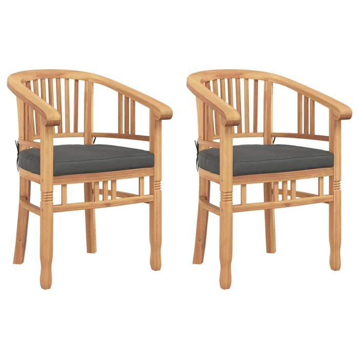 vidaXL Chaises de jardin 2 pcs 63 x 58 x 89 cm - vue 4