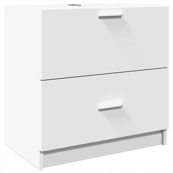 En solde Armoire dévier - Meuble de bain - blanc 59x37x59 cm bois dingénierie L3810