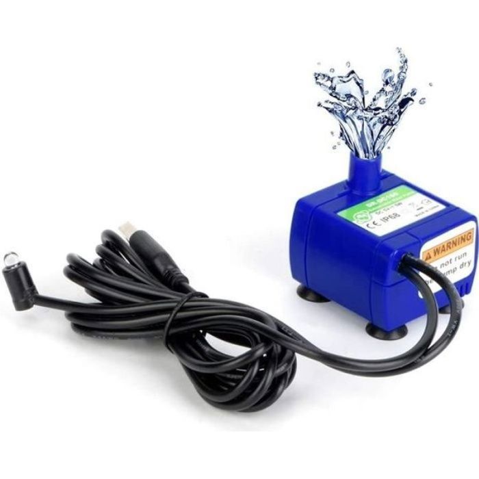 Pompe à eau de fontaine - Remplacement pour chat - Compacte - Lumières LED - Sécurisée POMPE A EAU AQUARIUM