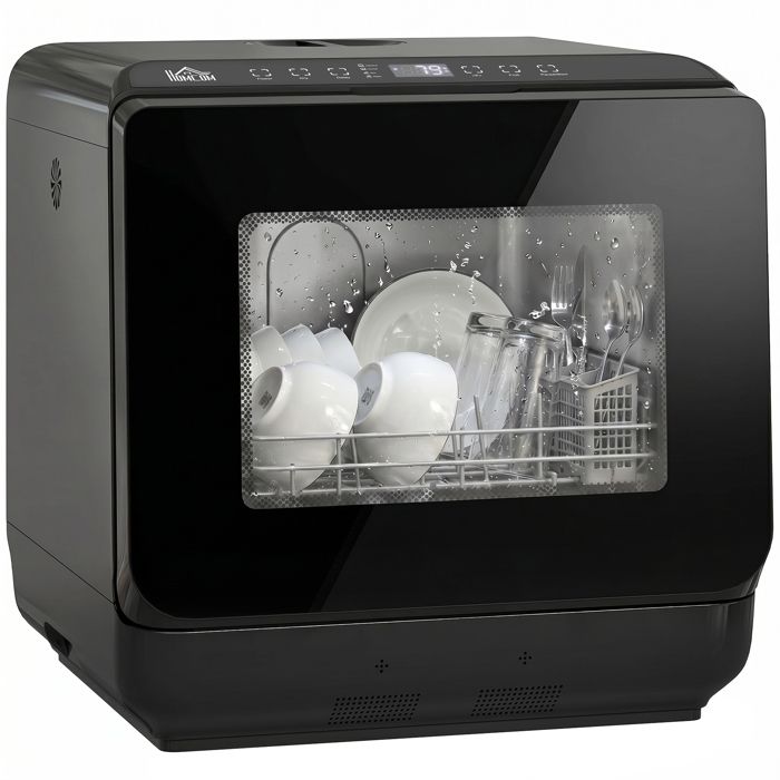 Mini lave-vaisselle compact 6L sans arrivée d’eau 5 programmes séchage