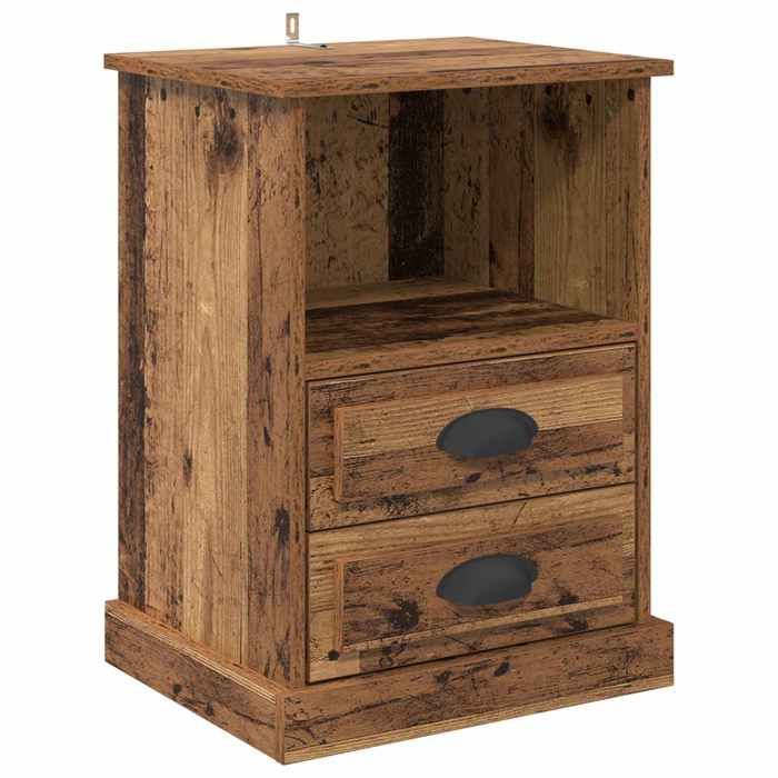 Chic Cabinet de chevet Bois ancien 36 x 43 x 60 cm Bois dingénierie - Armoire de chambre &1_17929