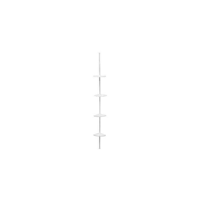 etagère de douche télescopique - ac-déco - blanc - 250 cm