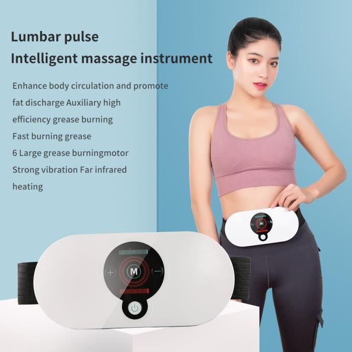 Ceinture Vibrante Amincissante Pour Ventre - 5 Niveaux D'intensité, Fonction Chaleur, Télécommande, Longueur 143 Cm