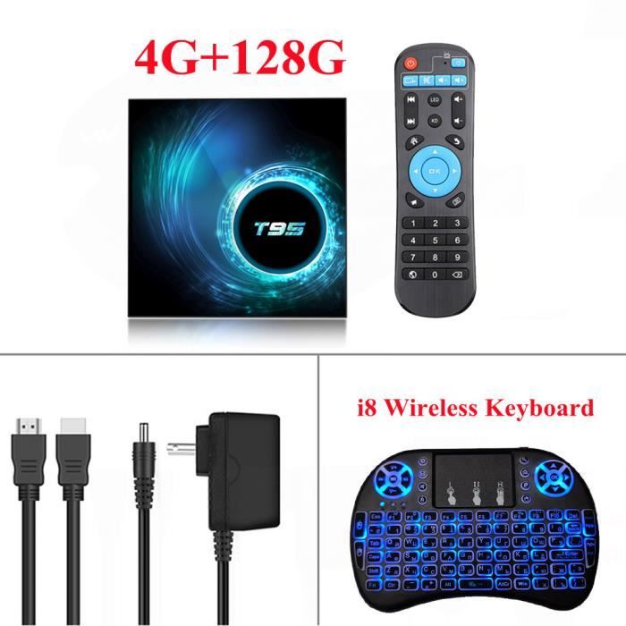 2025 T95 Smart Android 13.0 TV Box - 4+128 GB, Quad Core, 6K WiFi HD Streaming Player, Black