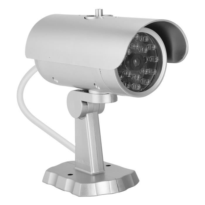 Fausse caméra de sécurité de surveillance intérieure extérieure factice  MR-1900 de caméra de balle avec des lumières de LED - Cdiscount Bricolage