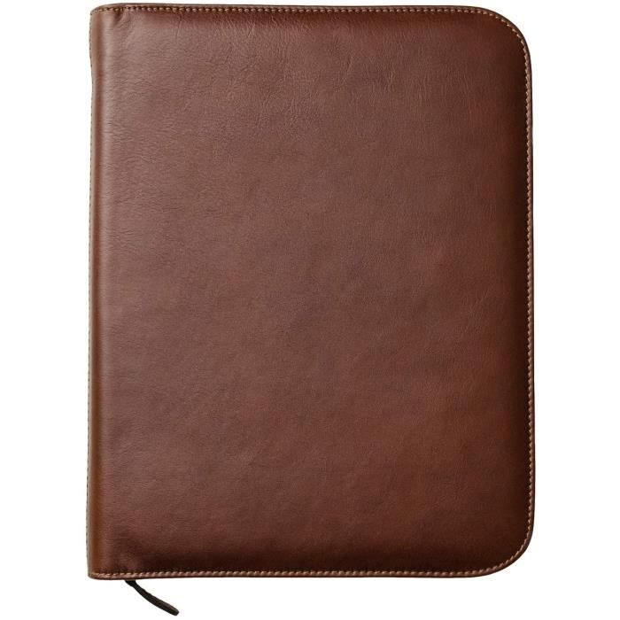 Portefeuille de voyage marron en cuir synthétique avec blocage RFID