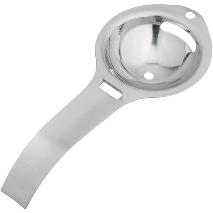 Casse-Œuf Et Sépareur Blanc/Jaune En Inox - Gadget Cuisine 2 En 1