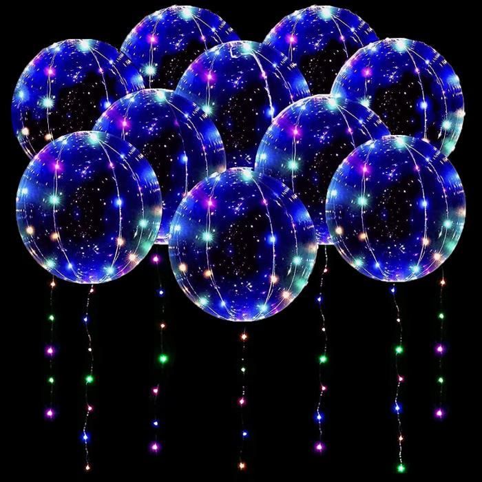 5pcs Ballons Ballons Lumineux, Ballons Led Avec Ballons Bâton, Ballon Led  Coloré, Ballons Led Hélium, Led Guirlande Lumineuse Colorée. 